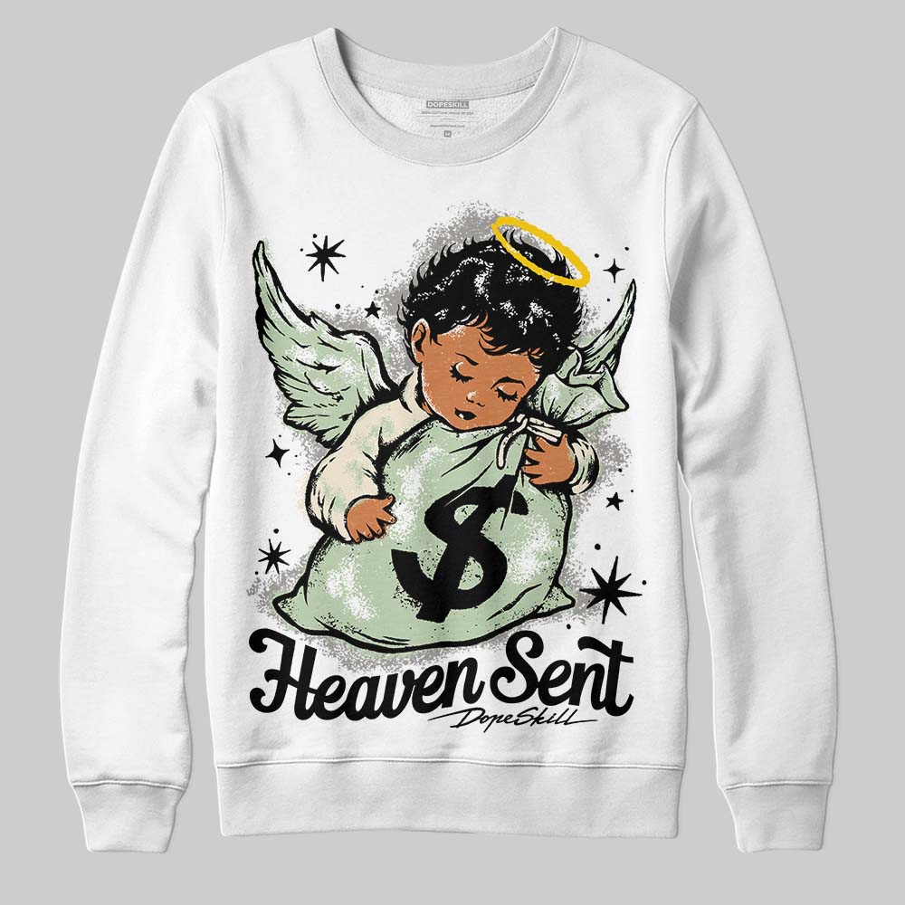 Jordan 4 WMNS “Seafoam” (2025) DopeSkill Sweatshirt Heaven Sent Graphic Streetwear - White