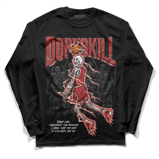 Jordan 13 “Dune Red” DopeSkill Long Sleeve T-Shirt Thunder Dunk Graphic Streetwear - Black