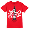 Jordan 4 Red Thunder DopeSkill Red T-Shirt King Chess Graphic Streetwear