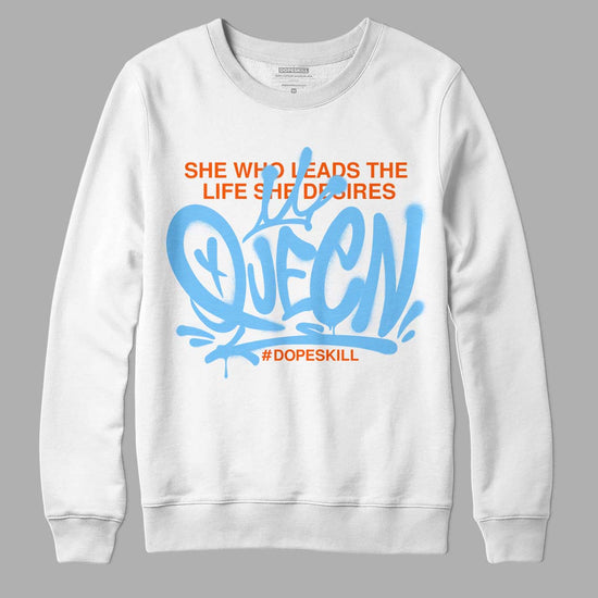 Dunk Low Futura University Blue DopeSkill Sweatshirt Queen Graphic Streetwear - White