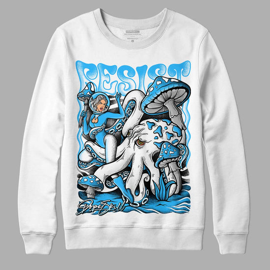 Jordan 2 Low "University Blue" DopeSkill Sweatshirt Resist Graphic Streetwear - White