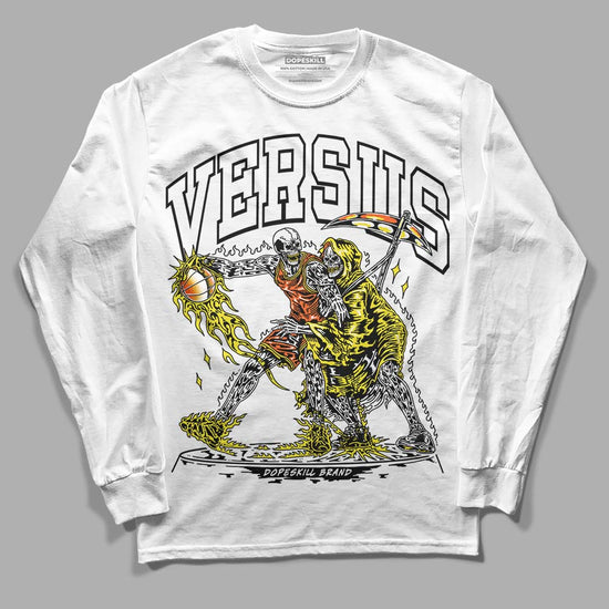 Jordan 4 Retro “Vivid Sulfur” DopeSkill Long Sleeve T-Shirt VERSUS Graphic Streetwear - White