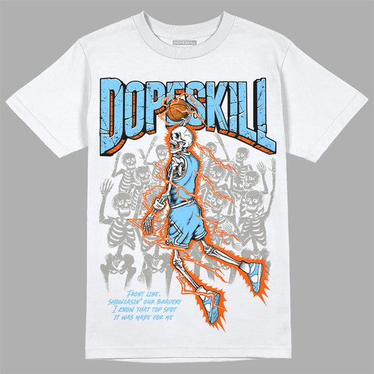 Dunk Low Futura University Blue DopeSkill T-Shirt Thunder Dunk Graphic Streetwear - White 