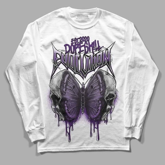 Jordan 12 “Field Purple” DopeSkill Long Sleeve T-Shirt DopeSkill Evolution Graphic Streetwear - White