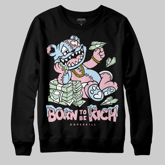 Jordan 4 Retro Valentine's Day (2026) (GS) DopeSkill Sweatshirt Born To Be Rich Graphic Streetwear - Black