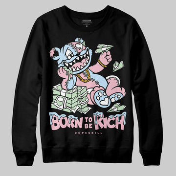 Jordan 4 Retro Valentine's Day (2026) (GS) DopeSkill Sweatshirt Born To Be Rich Graphic Streetwear - Black