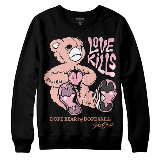 Jordan 11 Low “Legend Pink” DopeSkill Sweatshirt Love Kills Graphic Streetwear - Black