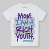 PURPLE Sneakers DopeSkill Toddler Kids T-shirt Mom, I Am A Rich Youth Graphic Streetwear - White