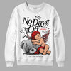 Jordan Spizike Low Bred DopeSkill Sweatshirt New No Days Off Graphic Streetwear - White 