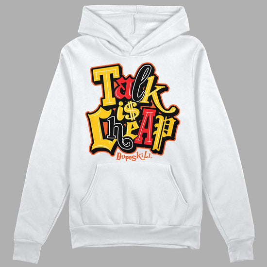 Yellow Sneakers DopeSkill Hoodie Sweatshirt Talk Is Chip Graphic Streetwear - White