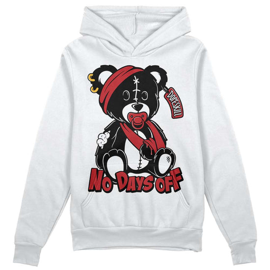 Jordan 12 “Red Taxi” DopeSkill Hoodie Sweatshirt Hurt Bear Graphic Streetwear - White