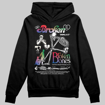 Jordan 11 Retro 285 Atlanta DopeSkill Hoodie Sweatshirt Broken Bones Graphic Streetwear - Black