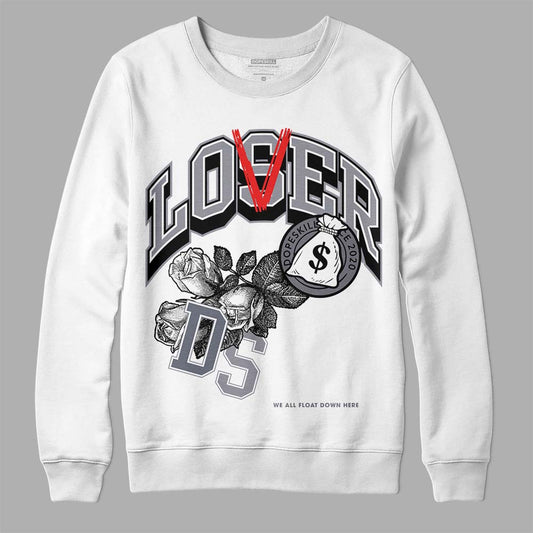 Jordan 14 Retro 'Stealth' DopeSkill Sweatshirt Loser Lover Graphic Streetwear - White