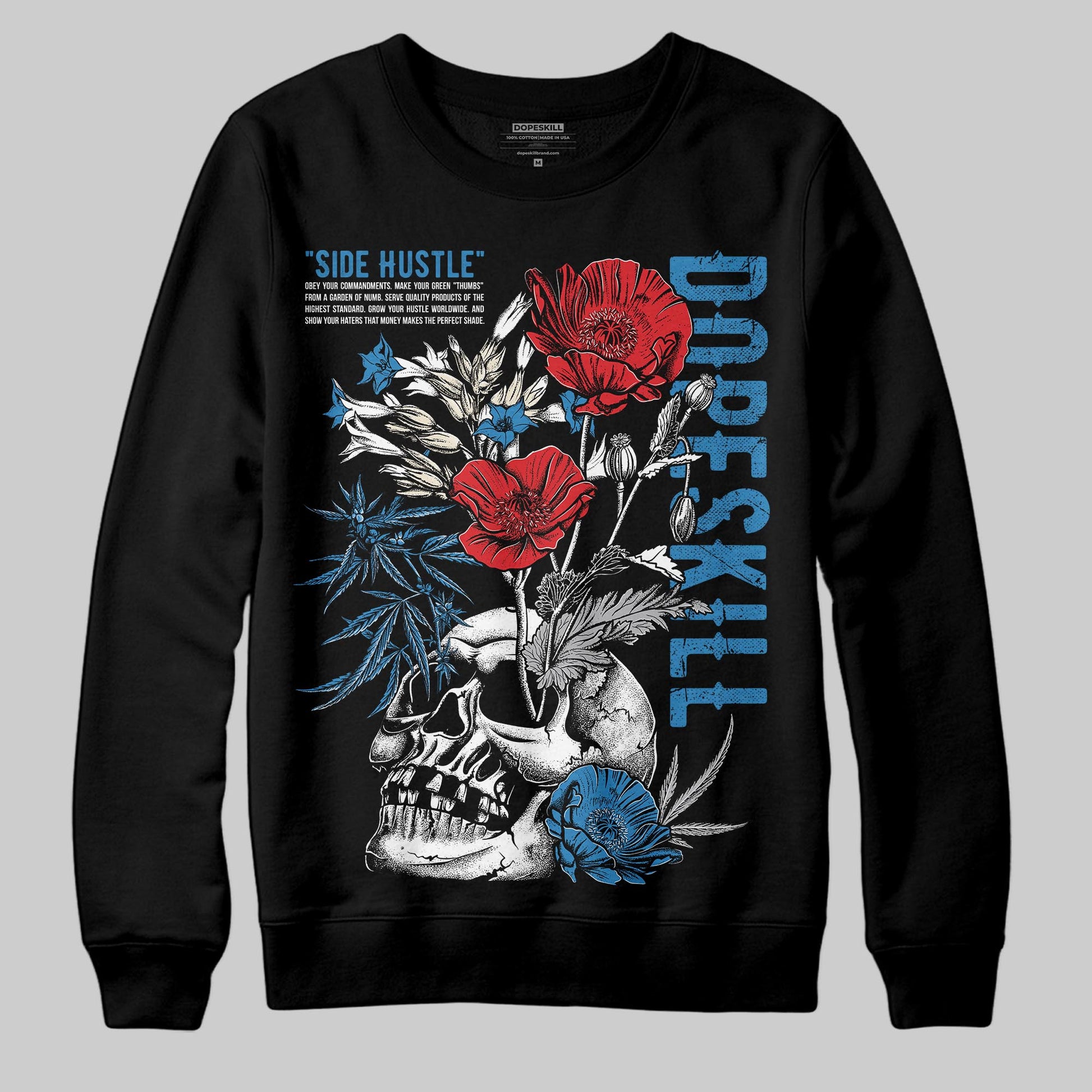 Jordan 3 Retro OG Rare Air DopeSkill Sweatshirt Side Hustle Graphic Streetwear - Black