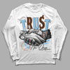 Dunk Low Futura University Blue DopeSkill Long Sleeve T-Shirt Trust No One Graphic Streetwear - White