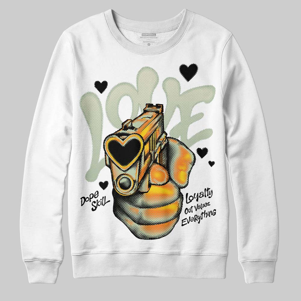 Jordan 4 WMNS “Seafoam” (2025) DopeSkill Sweatshirt Love Graphic Streetwear - White 