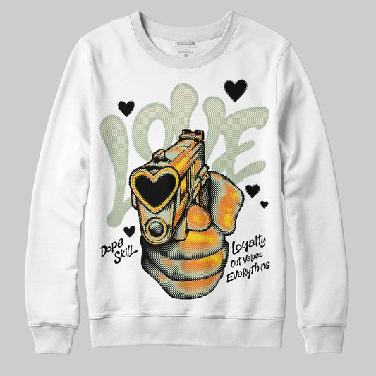 Jordan 4 WMNS “Seafoam” (2025) DopeSkill Sweatshirt Love Graphic Streetwear - White 