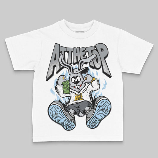 Jordan 5 Retro Wolf Grey (2026) DopeSkill Toddler Kids T-shirt At The Top Graphic Streetwear - White 