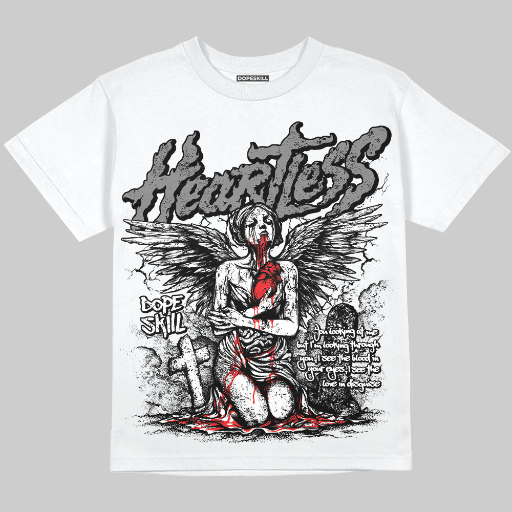 Grey Sneakers DopeSkill Oversize Print T-Shirt Heartless Graphic Streetwear