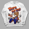 Dunk Low Futura Orange Blaze DopeSkill Long Sleeve T-Shirt Money Is Our Motive Bear Graphic Streetwear - White