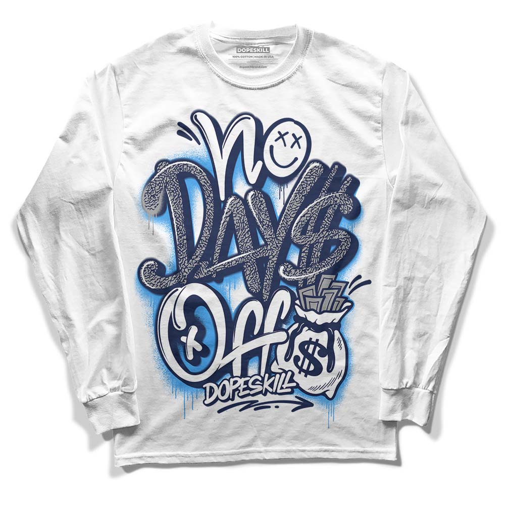 Jordan Spiz’ike Low “White/Obsidian” DopeSkill Long Sleeve T-Shirt No Days Off Graphic Streetwear - WHite