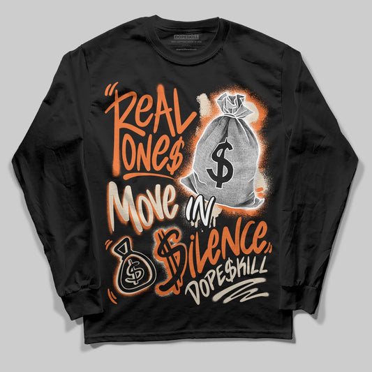 Jordan 3 “Starfish” DopeSkill Long Sleeve T-Shirt Real Ones Move In Silence Graphic Streetwear - Black