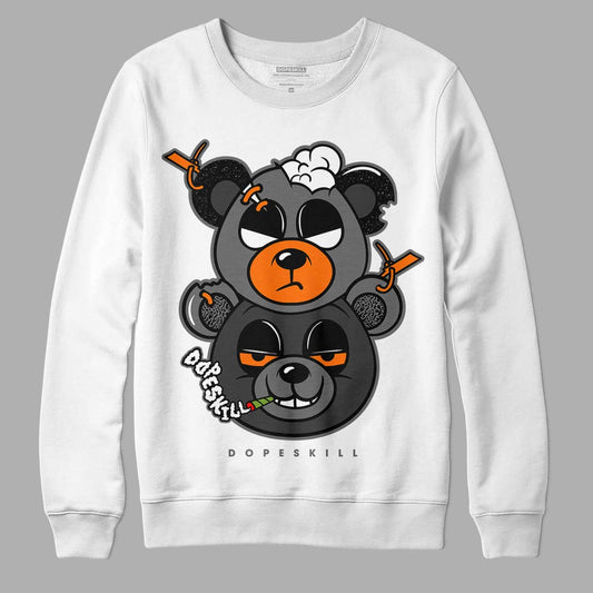 Jordan 3 Retro 'Fear Pack' DopeSkill Sweatshirt New Double Bear Graphic Streetwear - White