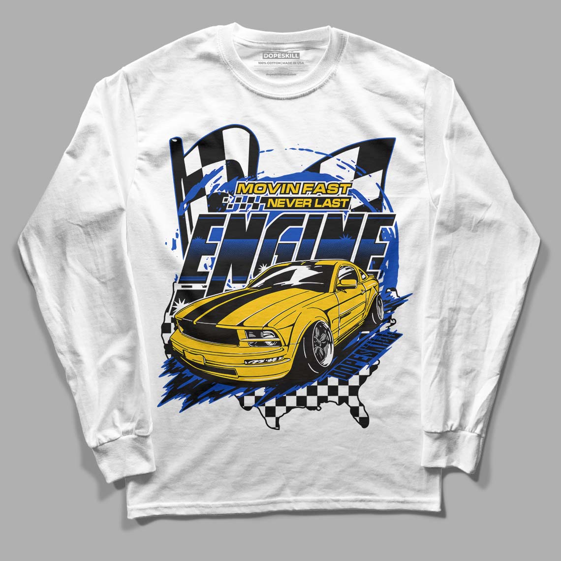 Jordan 14 “Laney” DopeSkill Long Sleeve T-Shirt ENGINE Tshirt Graphic Streetwear - White 