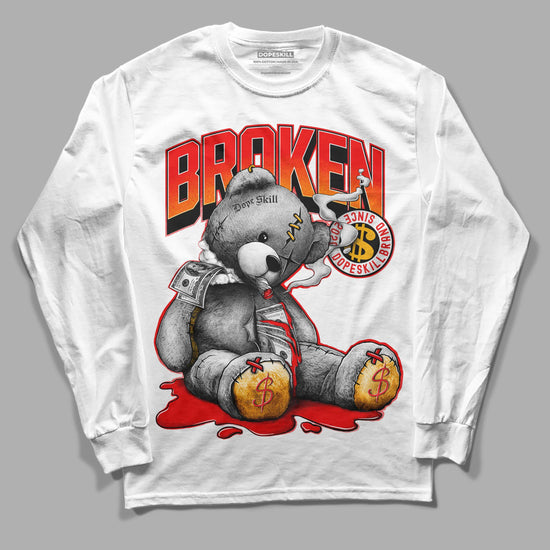 Red Sneakers DopeSkill Long Sleeve T-Shirt Sick Bear Graphic Streetwear - WHite