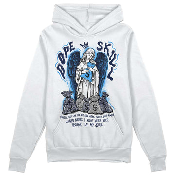 Jordan Spiz’ike Low “White/Obsidian” DopeSkill Hoodie Sweatshirt Angels Graphic Streetwear - White 