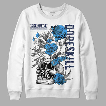 Jordan 3 "Midnight Navy" DopeSkill Sweatshirt Side Hustle Graphic Streetwear - White 