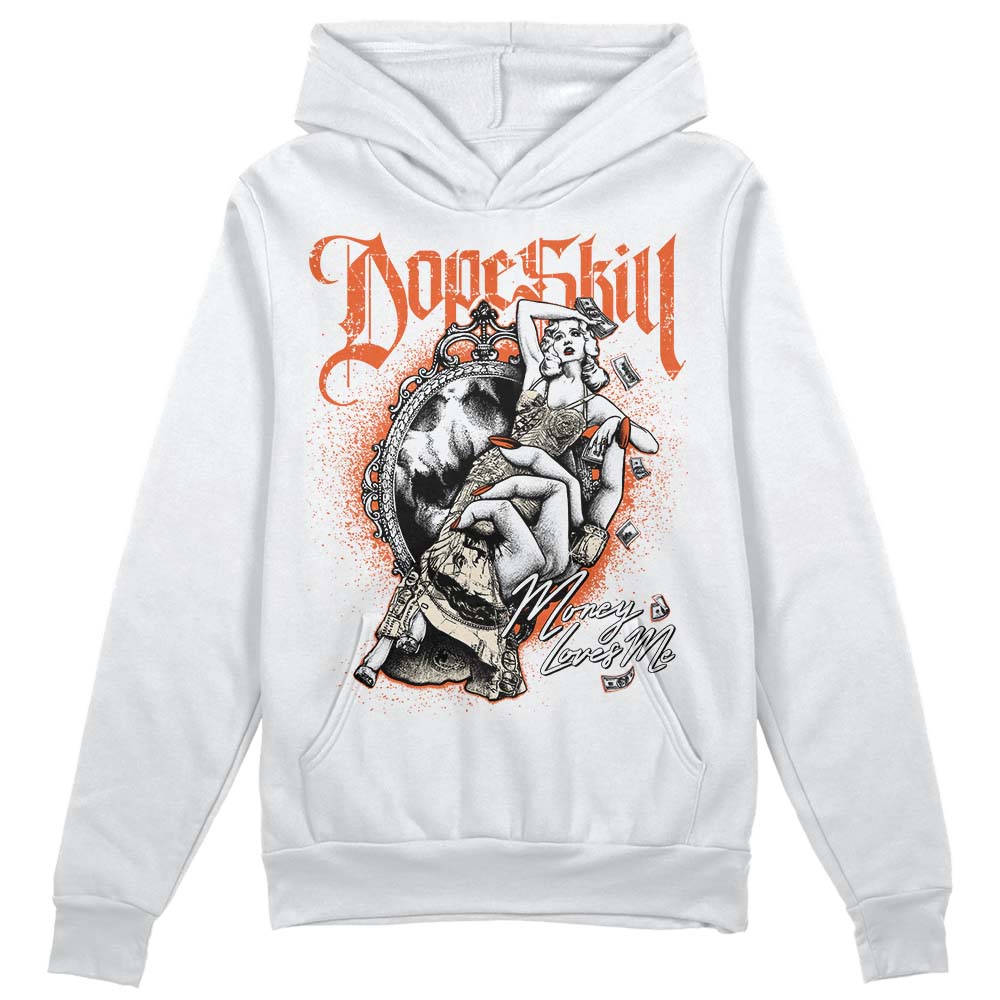 Jordan 3 Georgia Peach DopeSkill Hoodie Sweatshirt Money Loves Me Graphic Streetwear - White