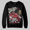 Jordan 4 “Sierra Red" DopeSkill Sweatshirt Stressless Graphic Streetwear - Black