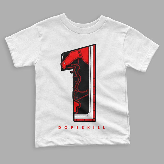 Jordan 1 Retro High OG "Satin Bred" DopeSkill Toddler Kids T-shirt No.1 Graphic Streetwear - White