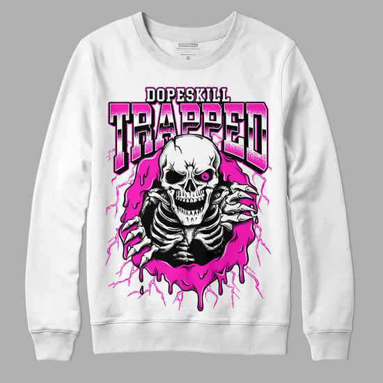 Dunk Low GS “Active Fuchsia” DopeSkill Sweatshirt Trapped Halloween Graphic Streetwear - White