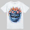 Royal Blue Sneakers DopeSkill T-Shirt Hellfire Graphic Streetwear - White