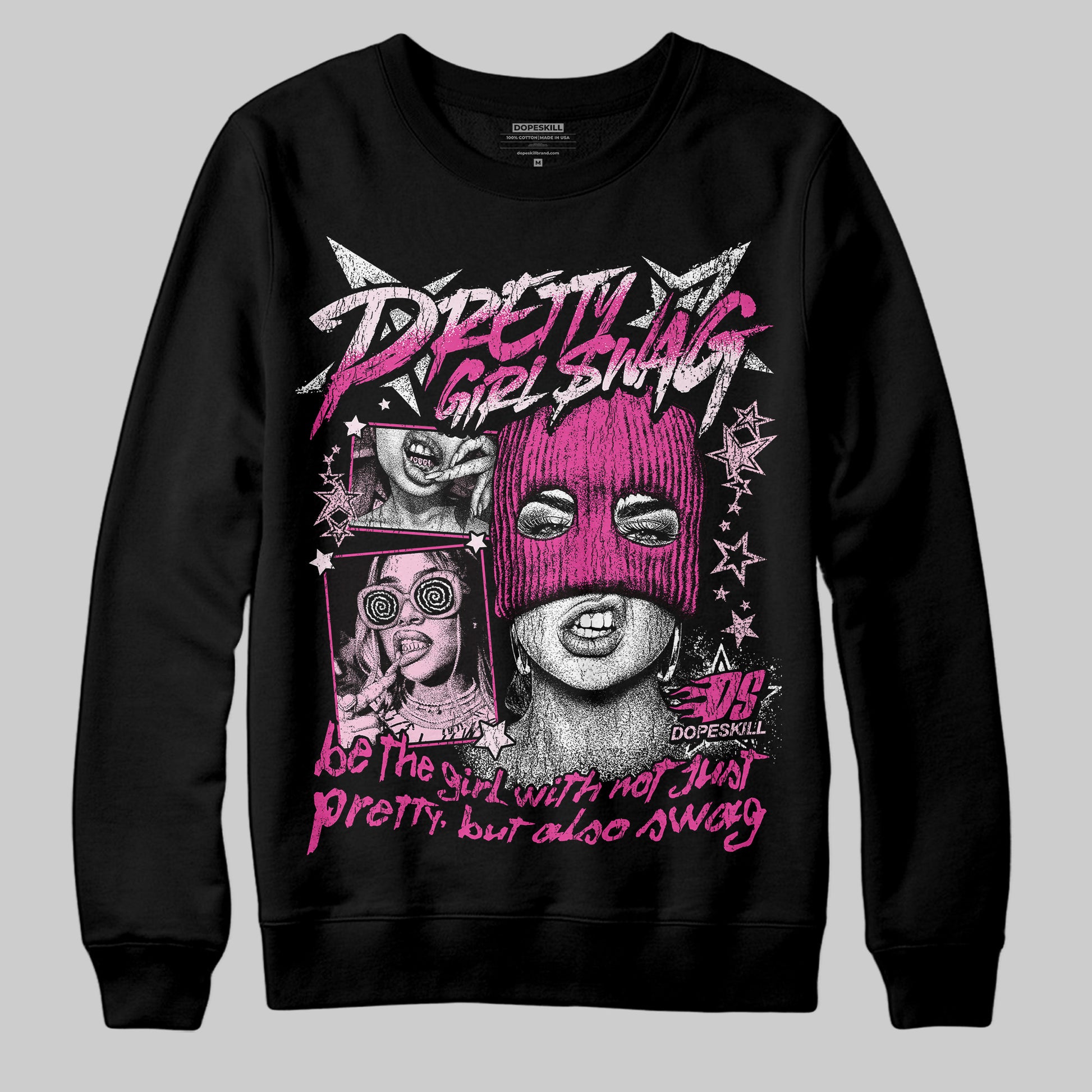 Dunk Low Triple Pink DopeSkill Sweatshirt Pretty Girl Swag Graphic Streetwear - black