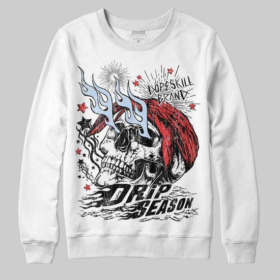 Jordan 6 “Reverse Infrared” DopeSkill Sweatshirt Drip Season Graphic Streetwear - White