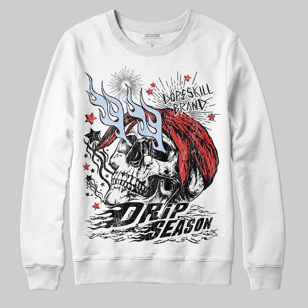 Jordan 6 “Reverse Infrared” DopeSkill Sweatshirt Drip Season Graphic Streetwear - White