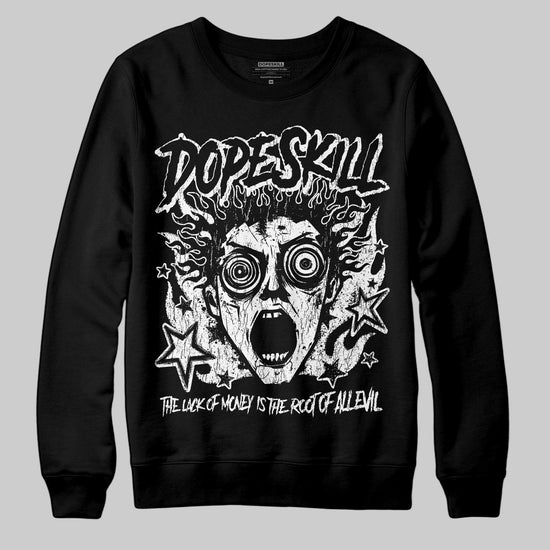 Black and White Sneakers DopeSkill Sweatshirt Root of Evil Graphic Streetwear - Black
