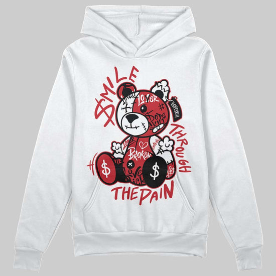 Jordan 1 Low OG "Chicago" DopeSkill Hoodie Sweatshirt Smile Through The Pain Graphic Streetwear - White