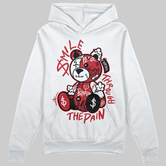 Jordan 1 Low OG "Chicago" DopeSkill Hoodie Sweatshirt Smile Through The Pain Graphic Streetwear - White