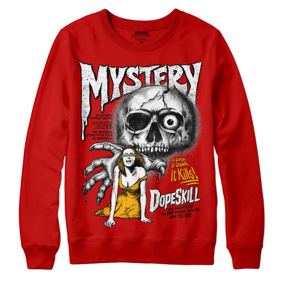 Red Sneakers  DopeSkill Red Sweatshirt Mystery Ghostly Grasp Graphic Streetwear 