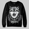Jordan 12 Black Wolf Grey DopeSkill Sweatshirt Wolf Grey Graphic Streetwear - Black