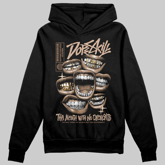 Jordan 4 Retro Cozy Girl DopeSkill Hoodie Sweatshirt The Mouth With No Droughts Graphic Streetwear - black