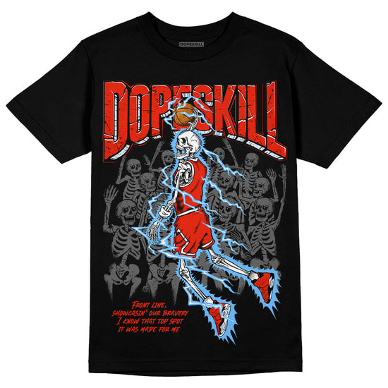 Jordan 6 Retro Toro Bravo DopeSkill T-Shirt Thunder Dunk Graphic Streetwear - Black