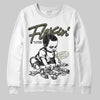 Jordan 3 “Medium Olive” aka “Family Affair” DopeSkill Sweatshirt Flexin' Graphic Streetwear - White