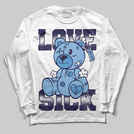 University Blue Sneakers DopeSkill Long Sleeve T-Shirt Love Sick Graphic Streetwear - White