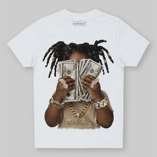 TAN Sneakers DopeSkill Toddler Kids T-shirt Rich Youth Graphic Streetwear  - White 