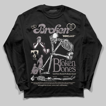 A Ma Maniére x Air Jordan 6 Retro “Smoky Mauve”⁠ DopeSkill Long Sleeve T-Shirt Broken Bones Graphic Streetwear - Black